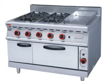 FGR-906G/706G Series Feestanding 4-Burner GasCooktop / Griddle Top on Gas Oven