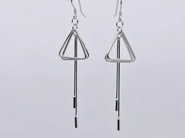 S925 Sterling Silver Large Hoop Dangle Drop Earrings for Women Girl, Tassel Long Drop Earrings