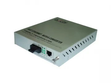 1000Mbps Gigabit Ethernet Dual Fiber Media Converter, Internal Power Supply