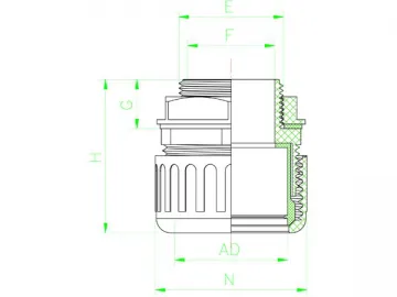 Waterproof Cable Connector 180°