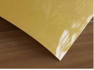 Yellow High Gloss Metallic PVC Film