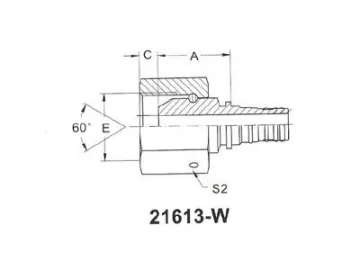 21613-W NPSM 90° Elbow Female 60° Cone Fittings