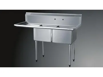 Two Compartment Stainless Steel Sink