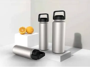 Vacuum Flask Thermos with Handle Stainless Steel Vacuum Flask Silver Color​