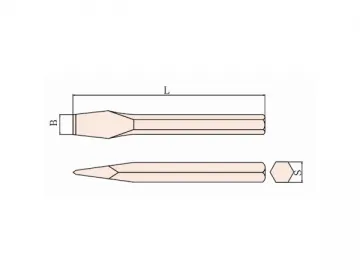 232 Non Sparking Hex Flat Chisel