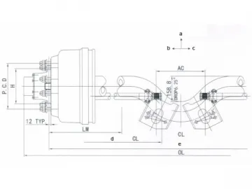 Drop Centre Trailer Axle