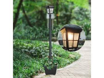 Solar Powered Cast Aluminum Planter LED Post Mount Light, ST4310HP LED Light