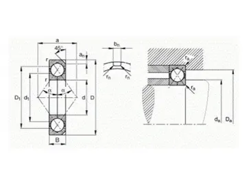 Four Point Contact Ball Bearing, QJF Series Bearing