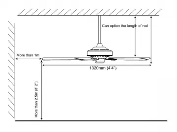 CT1008 52 Inch 5 Wooden Blade Ceiling Fan