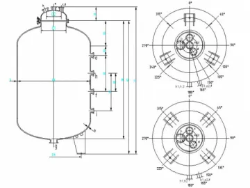 Close-type Vertical Glass Lined Storage Tank