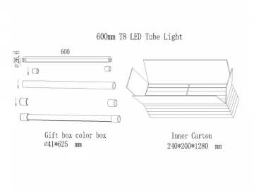 600mm T8 LED Tube Light