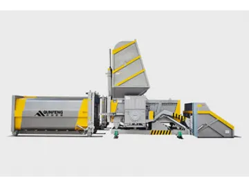 Horizontal Split Compactor Trash Transfer Station