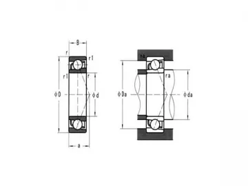 Plastic Angular Contact Ball Bearing