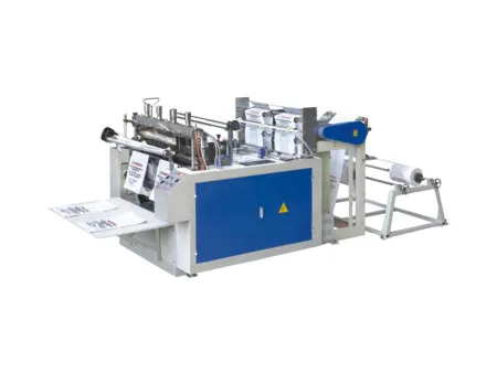 Computer Controlled T-Shirt Bag Making Machine with Hot Sealing & Hot Cutting (220pcs/min×2)