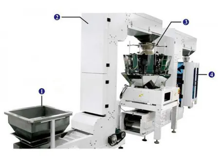 JW-LCX3 Form, Fill and Seal Bagging System，with 14 heads weigher