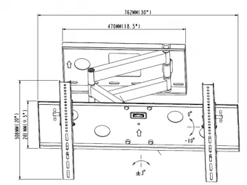 Articulating Wall Mount Bracket for 37-65 Inch TV