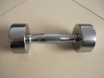 Chrome Plated Fixed Cast Iron Dumbbell