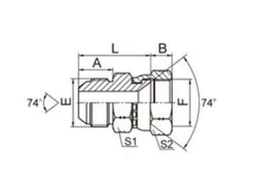 2J JIC Male / JIC Female Hose Adapter