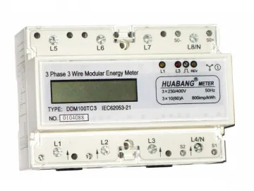 Three Phase Three Wire DIN-rail Active Energy Meter