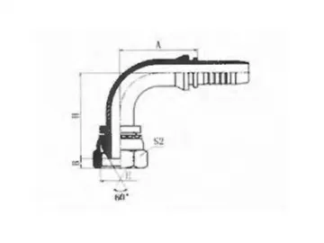 21691 NPSM 90° Elbow Female 60° Cone Fittings, J514