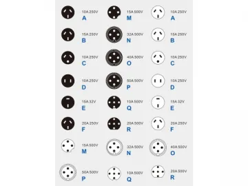 List of Plug Pin and Socket Hole