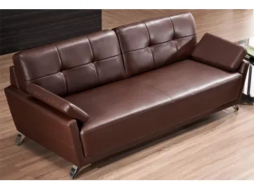 Commercial Brown Leather Sofa Set