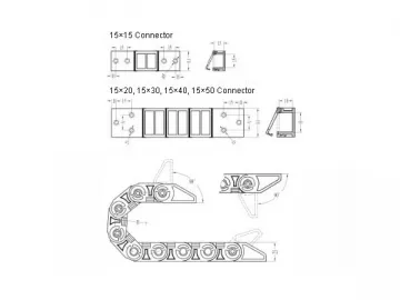 Standard Engineering Plastic Cable Drag Chains