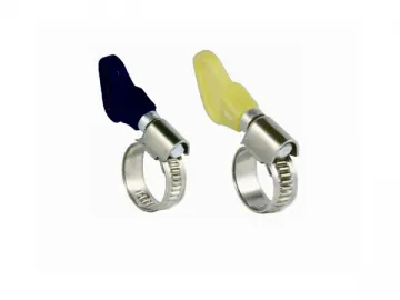 Turn-Key Hose Clamp (with Non-Perforated Band)