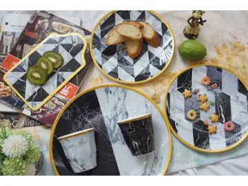 Marble Geometric Pattern Dinnerware