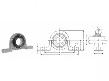 UP000 Zinc Alloy Pillow Block Bearing