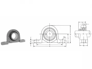 KP000 Zinc Alloy Pillow Block Bearing