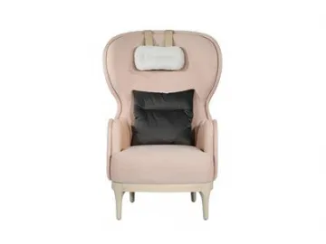 High Back Wood Frame Armchair