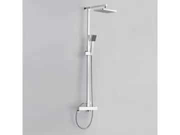 Chrome Thermostatic Mixer Shower Valve (for 9 Inch Overhead and 3 Inch Handheld Shower System)