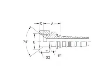 26713D-W JIC Straight Female 74° Cone Fittings