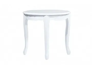 White Round Wood Dining Table