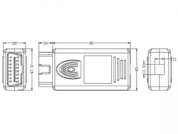 OBD Connector Shell-A