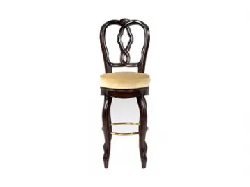 Wood Seat Back Bar Stool