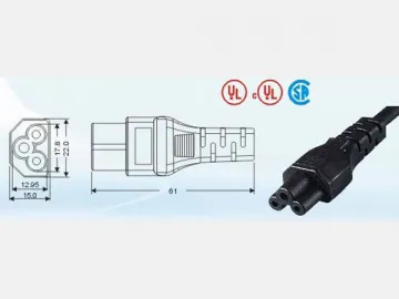 IEC 60320 C5 UL817/CSA Plug