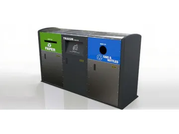 Solar Powered Waste Recycling Bin