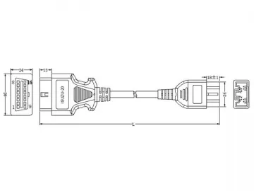 Isuzu 20-Pin Cable