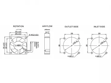 35×35×10mm DC Brushless Fan