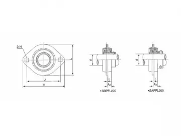 SAPFL/SBPFL200 Bearing with Pressed Steel Housing