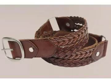 Handmade Leather Braided Belt, Plait Belt