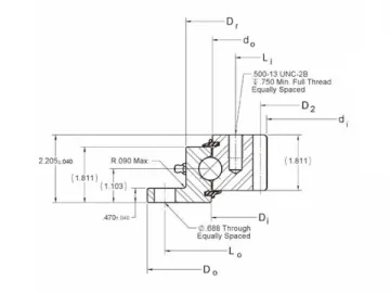 RK Series Four Point Contact Ball Bearing