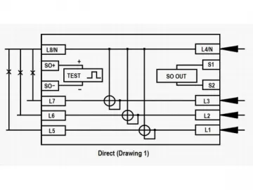 DDM100TCF Multi-Tariff DIN-rail Energy Meter, 7 Pole/Modular 