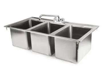 Drop In Triple Bowl Stainless Steel Sink