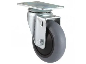 80~100kg Conductive Artificial Rubber Wheel Swivel Caster