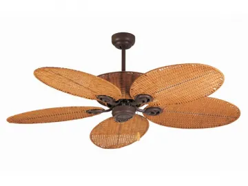 CT52507 52 Inch 5 Rattan Blade Ceiling Fan