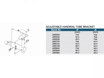 Stainless Steel Adjustable Handrail Tube Bracket