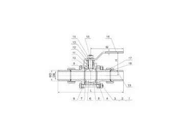 3PC Union Butt Weld Ball Valve